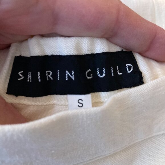 Womens Shirin Guild Linen Midi Maxi Skirt Cream S Linen Heavy Weight Stretch Wai - Picture 8 of 10